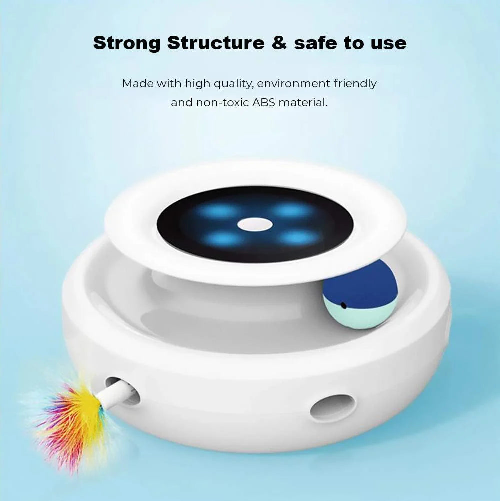 Orsda 2-in-1 Interactive Cat Toy – Smart LED Feather Spinner with Auto Timer & Dual Power | Best Electronic Cat Toy for Indoor Cats