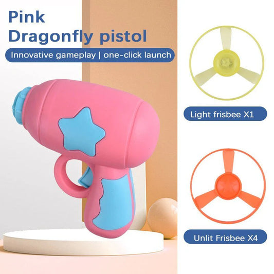 Flying Propeller Gun Cat Toy – 30ft Zoom-Chase Launcher with 16 Disks & 4 Guns | Best Interactive Cat Toy for Indoor Cats