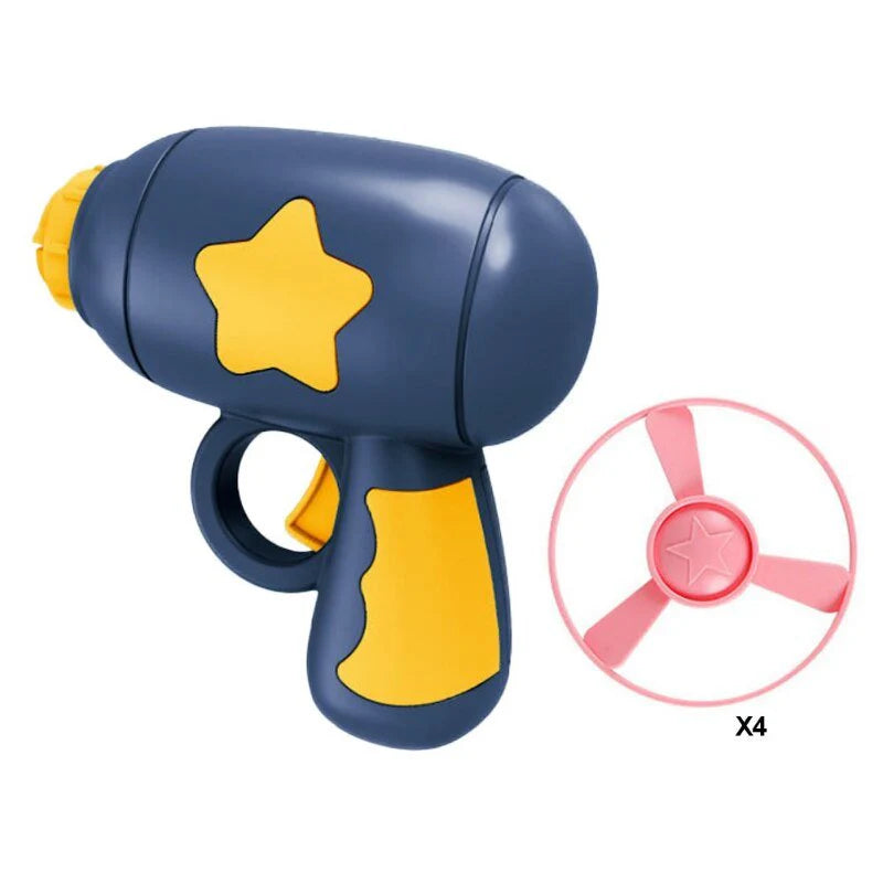 Flying Propeller Gun Cat Toy – 30ft Zoom-Chase Launcher with 16 Disks & 4 Guns | Best Interactive Cat Toy for Indoor Cats
