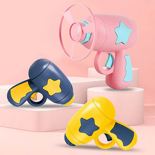 Flying Propeller Gun Cat Toy – 30ft Zoom-Chase Launcher with 16 Disks & 4 Guns | Best Interactive Cat Toy for Indoor Cats