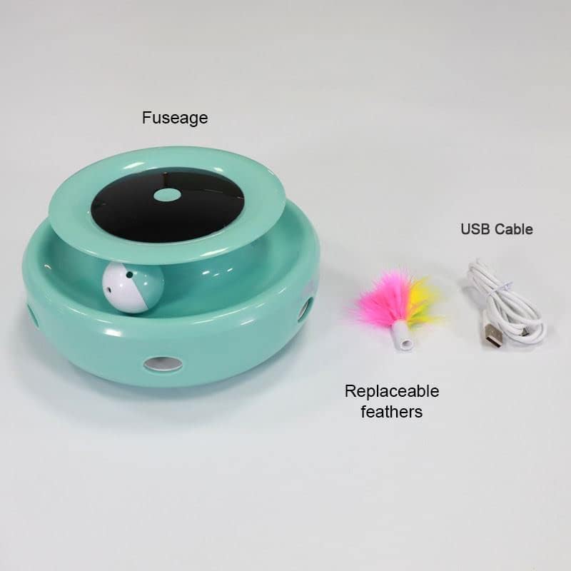 Orsda 2-in-1 Interactive Cat Toy – Smart LED Feather Spinner with Auto Timer & Dual Power | Best Electronic Cat Toy for Indoor Cats