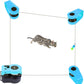 ASFrost Running Mouse Cat Toy – Auto Chase String Toy with Remote, 3 Speeds & Feather + Mouse Attachments | Best Exercise Cat Toy for Indoor Cats & Kittens