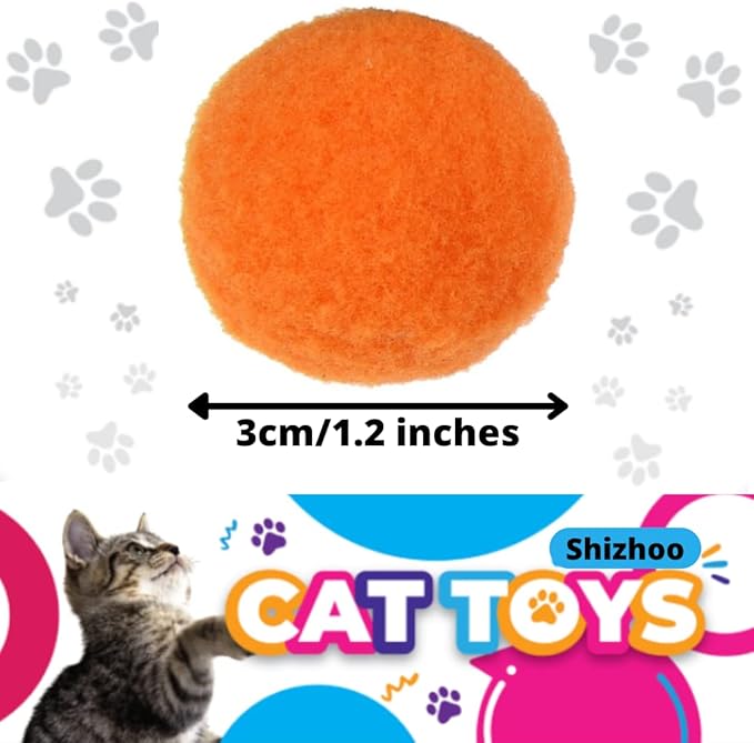 Cat Toy Launcher Gun – 30pc Pom Pom Ball Cat Toys with Soft Shooting Blaster | Best Cat Shooting Gun Toy for Indoor Cats & Kittens