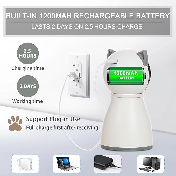 Automatic Laser Cat Toy with USB-C Rechargeable Motion Sensor – Best Interactive Laser Toy for Indoor Cats, Kittens & Multi-Cat Homes