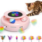 Orsda 2-in-1 Interactive Cat Toy – Smart LED Feather Spinner with Auto Timer & Dual Power | Best Electronic Cat Toy for Indoor Cats
