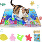 Water Sensory Playmat for Cats – Floating Fish + Cooling Surface | Best Outdoor Cooling Mat for Curious & Active Cats