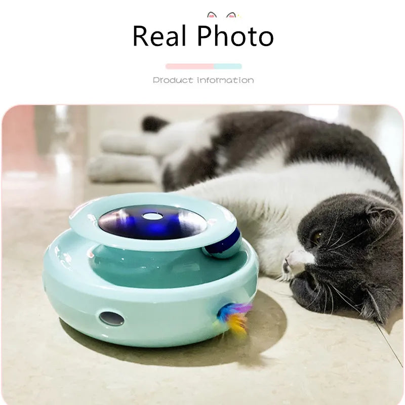 Orsda 2-in-1 Interactive Cat Toy – Smart LED Feather Spinner with Auto Timer & Dual Power | Best Electronic Cat Toy for Indoor Cats