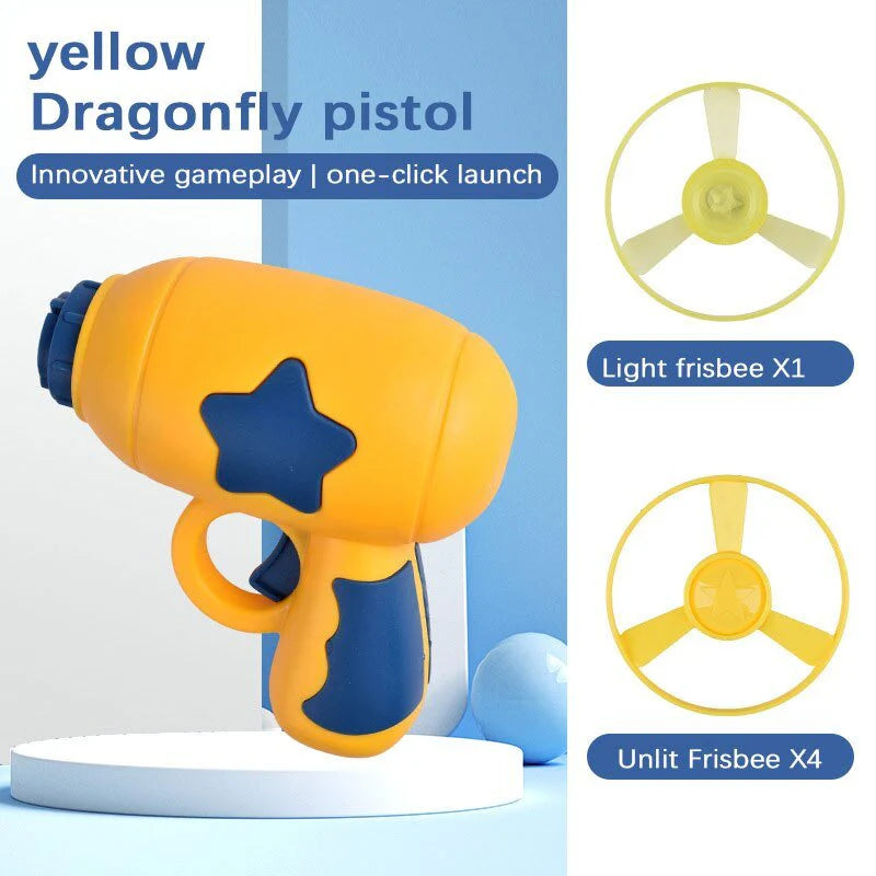 Flying Propeller Gun Cat Toy – 30ft Zoom-Chase Launcher with 16 Disks & 4 Guns | Best Interactive Cat Toy for Indoor Cats