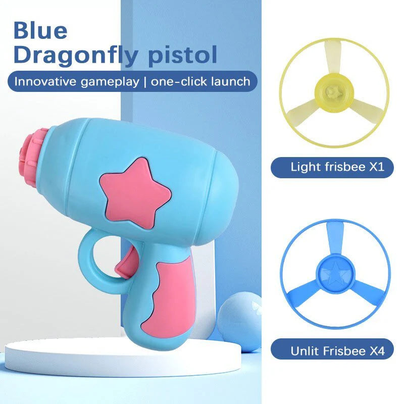 Flying Propeller Gun Cat Toy – 30ft Zoom-Chase Launcher with 16 Disks & 4 Guns | Best Interactive Cat Toy for Indoor Cats