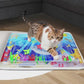 Water Sensory Playmat for Cats – Floating Fish + Cooling Surface | Best Outdoor Cooling Mat for Curious & Active Cats